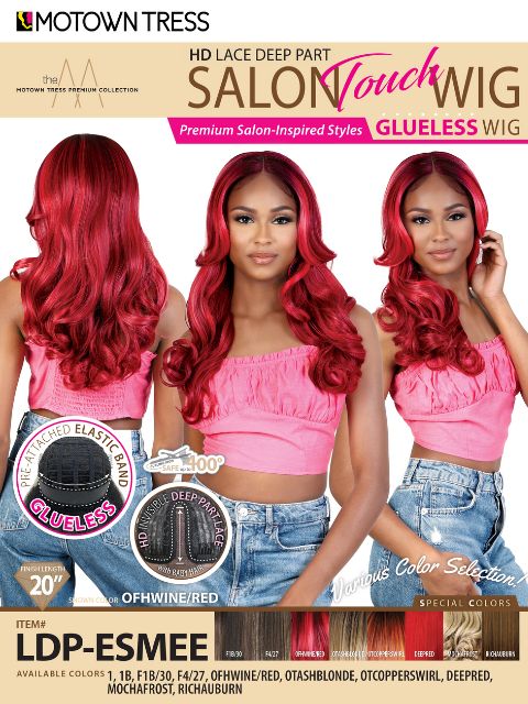 Motown Tress Salon Touch Glueless HD Lace Deep Part Lace Wig - LDP-ESMEE