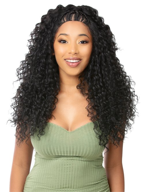 Nutique Illuze Virtually Undetectable 13x4 Glueless HD Lace Wig - BRAIDED WATER DEEP 24