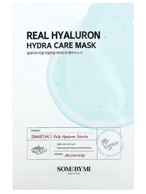 SOME BY MI, Real Hyaluron, Hydra Care Beauty Mask, 1 Sheet