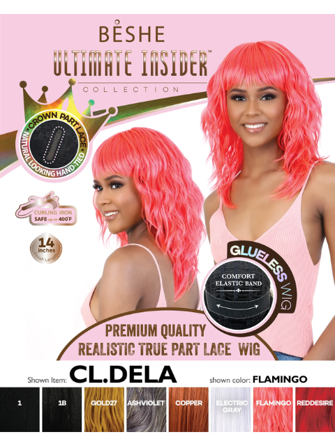 Beshe Ultimate Insider Collection Glueless Crown Part Lace Wig - CL.DELA