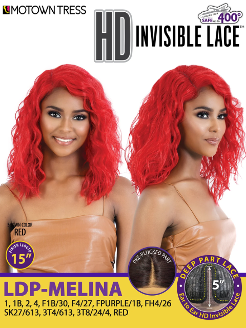 Motown Tress Premium Synthetic HD Invisible Deep Part Lace Wig - LDP-MELINA