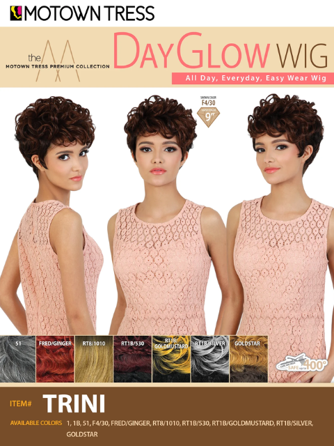 Motown Tress Premium Collection Day Glow Wig - TRINI