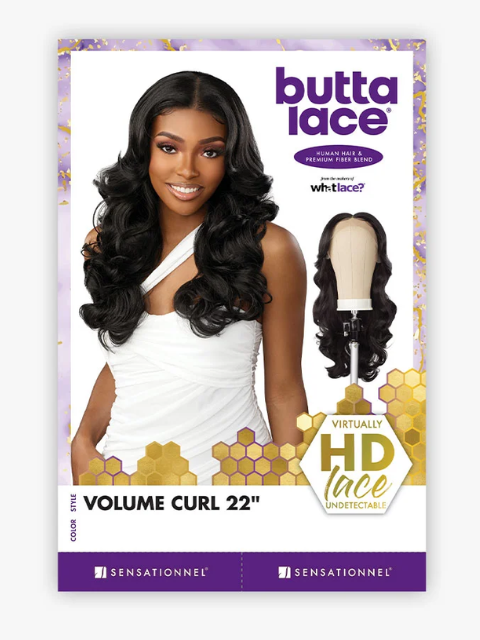 Sensationnel Butta Lace Human Hair Blend HD Lace Front Wig - VOLUME CURL 22