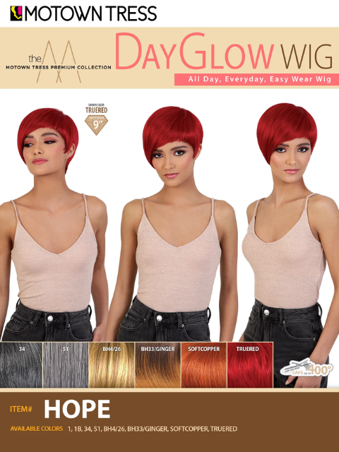 Motown Tress Premium Collection Day Glow Wig - HOPE