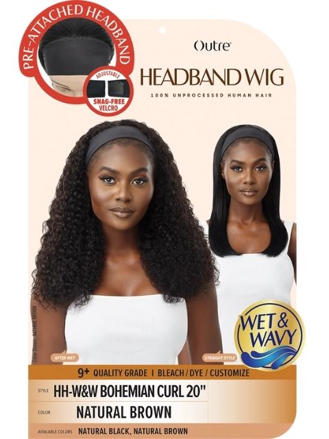 Outre Headband Human Hair Wig - HH W&W BOHEMIAN CURL 20"