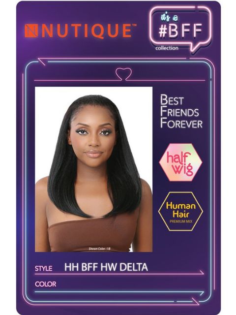 Nutique BFF Collection 100% Human Hair Mix Half Wig - HW DELTA