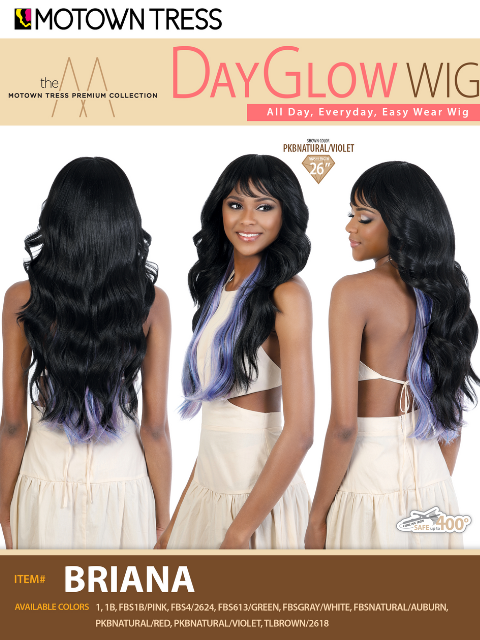 Motown Tress Premium Collection Day Glow Wig - BRIANA