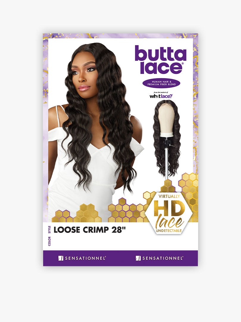 Sensationnel Butta Lace Human Hair Blend HD Lace Front Wig - LOOSE CRIMP 28