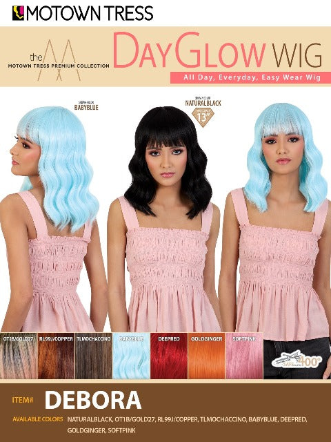Motown Tress Premium Collection Day Glow Wig - DEBORA
