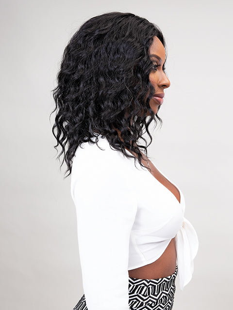 Janet Collection Luscious Remy Indian Human Hair Wet & Wavy HD 360 Lace Wig - FRENCH DEEP 18"/22"  SALE