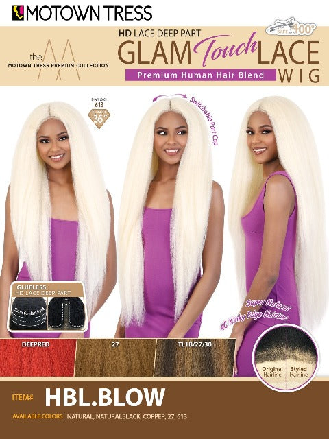 Motown Tress Glam Touch Glueless HD Lace Deep Part Lace Wig - HBL.BLOW