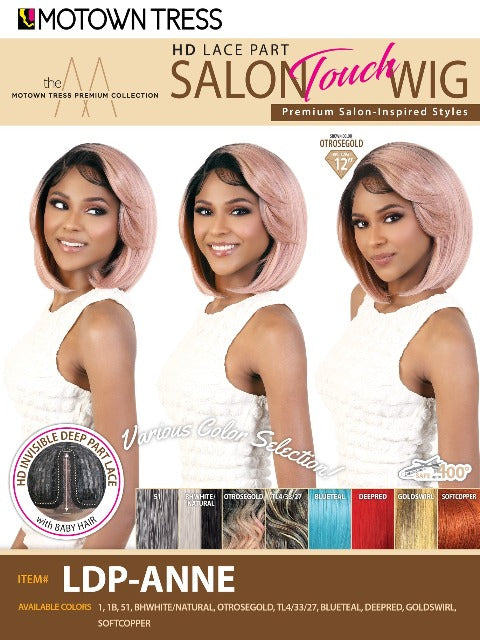 Motown Tress Salon Touch HD Invisible Lace Deep Part Lace Wig - LDP-ANNE