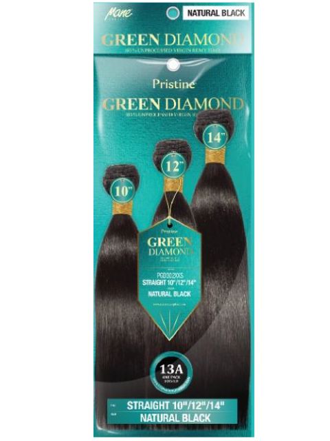 Mane Concept Pristine Green Diamond 100% Human Hair - (PGD302XXS-XXL) STRAIGHT"