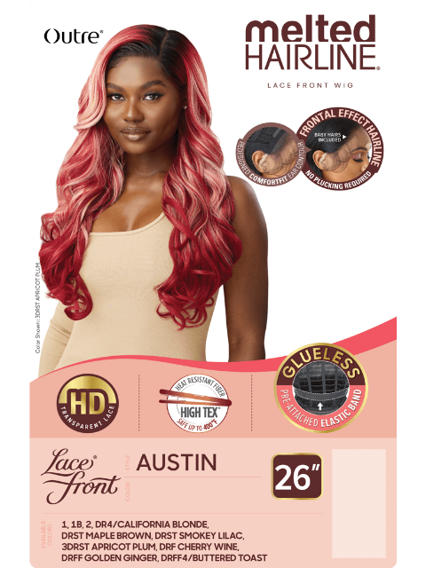 Outre Melted Hairline Premium Synthetic Glueless HD Lace Front Wig - AUSTIN