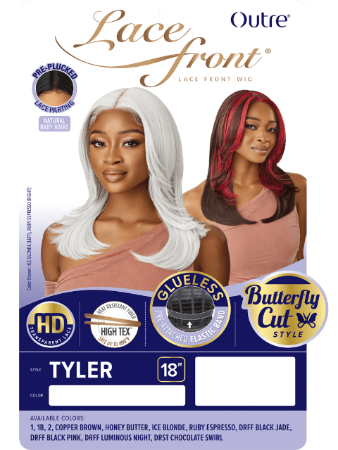 Outre HD Transparent Glueless Lace Front Wig - TYLER