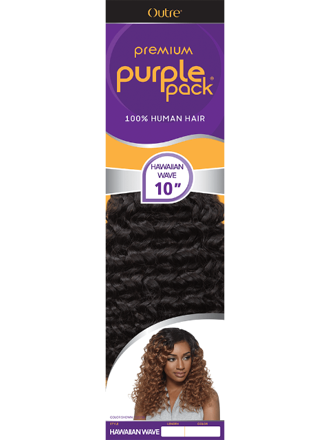 Outre Premium Purple Pack Human Hair Weave- HAWAIIAN WAVE