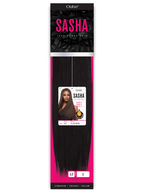 Outre Sasha 100% Human Hair Weaves -  (8"10"12"14") SASHA YAKI
