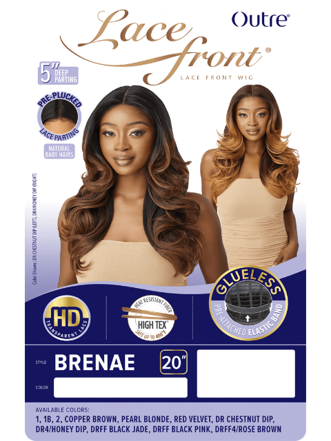Outre HD Transparent Glueless Lace Front Wig - BRENAE