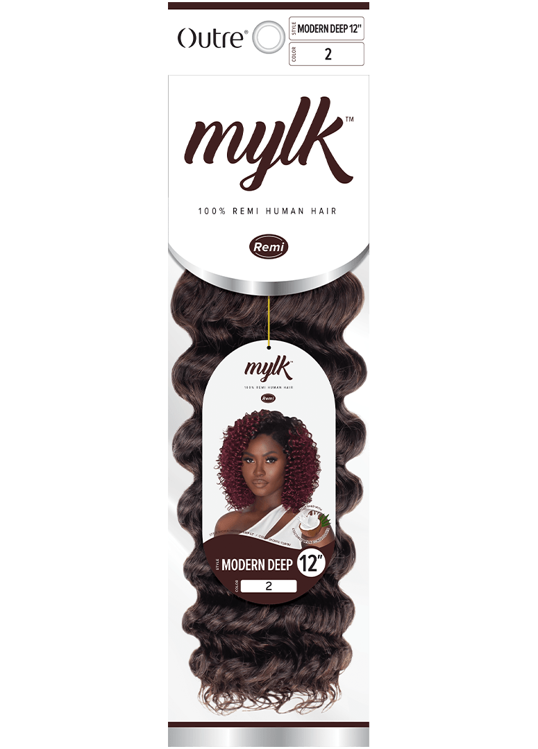 Outre MYLK 100% Remi Human Hair Weave -(10"12"14"18") MYLK MODERN DEEP