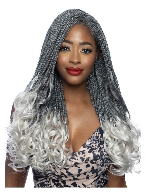 Mane Concept HD Inspire Braid 4x4 Free Part Lace Front Wig - RCHB212 BOUNCY FRENCH CURL 24"