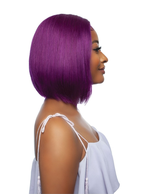 Mane Concept Trill 13A Human Hair HD 6" Deep Pre-Colored Lace Front Wig - RICH PURPLE STRAIGHT BOB TROC2332