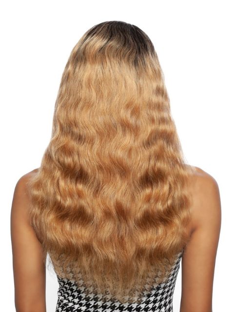 Mane Concept Trill 13A Human Hair HD Pre-Colored Lace Front Wig - TROC214 OMBRE HONEY BLONDE BODY WAVE
