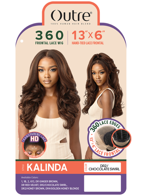 Outre Human Hair Blend 360 Edge 13x6 HD Lace Front Wig - KALINDA