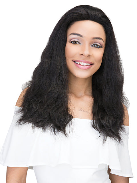 Janet Collection Natural Virgin Remy Human Hair 360 Lace Wig - NATURAL 22"  *FINAL SALE