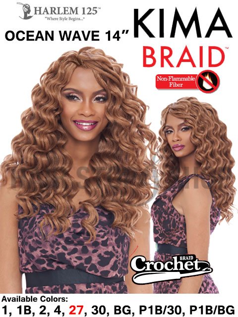 Harlem 125 Kima OCEAN WAVE Crochet Braid 14 KOW14 Hair Stop and Shop