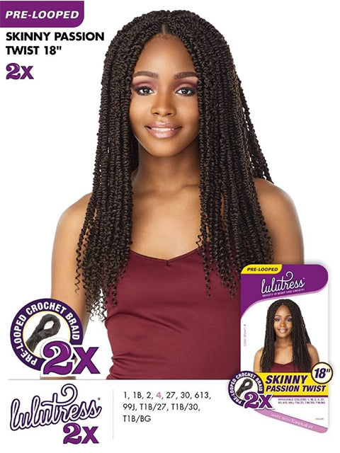 Sensationnel Lulutress 2x Skinny Passion Twist Crochet Braid 18 Hair Stop And Shop