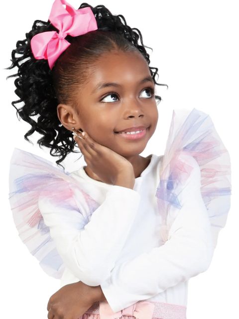 Motown Tress Kidikidi Drawstring Ponytail PRINCESS CURL 8" Deep Curl