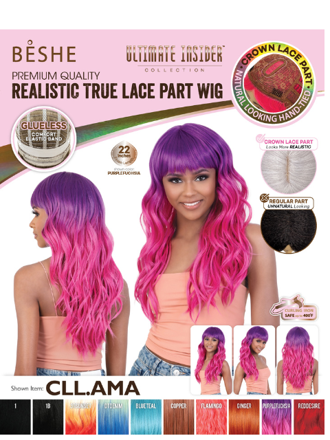 Beshe Ultimate Insider Collection Glueless Crown Part Lace Wig