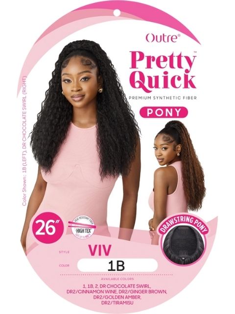 Outre Pretty Quick-Pony Drawstring Ponytail -VIV