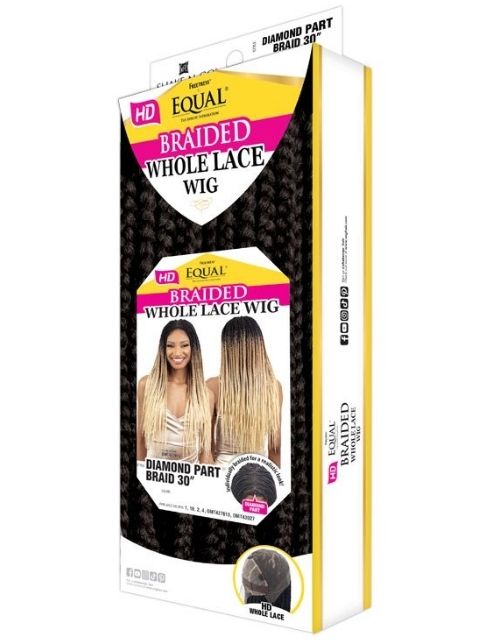 Shake N Go FreeTress Equal HD DIAMOND PART BRAID 30" Braided Whole Lace Wig