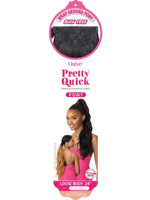 Outre Pretty Quick Wrap Pony Ponytail - LOOSE BODY 28"