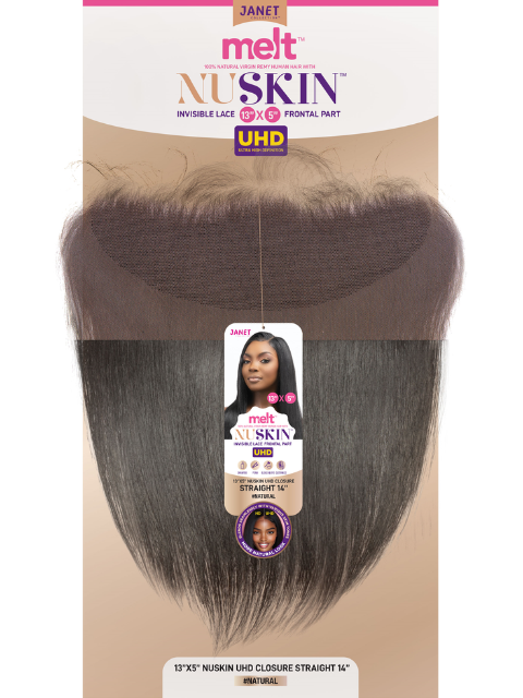 Janet Collection Melt 13X5 NUSKIN Ultra HD Lace Closure - STRAIGHT