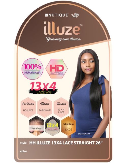 Nutique Illuze HD Undetectable Human Hair 13x4 Lace Front Wig  STRAIGHT26"