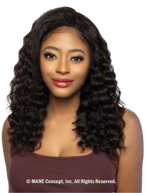 Mane Concept Trill 13A Human Hair HD 13x4 Lace Front Wig - TRE2102 DEEP WAVE 18