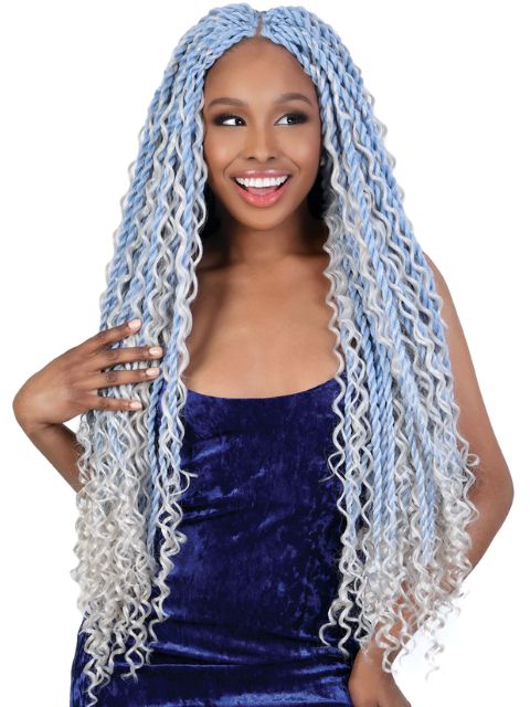 Motown Tress 3X WATER FALL BOHO GODDESS SENEGAL TWIST 30" Pre-Looped Crochet- C.WFSEN303