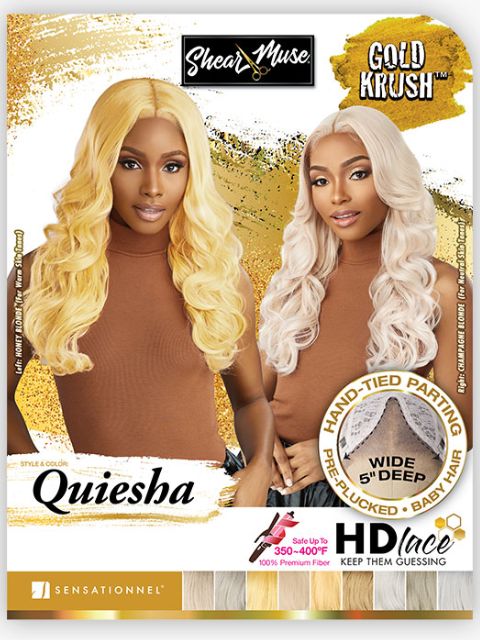 Sensationnel Shear Muse Gold Krush QUIESHA Center Part Lace Wig