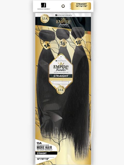 Sensationnel 13A Empire Bundles 100% Human Hair MULTI STRAIGHT Weave