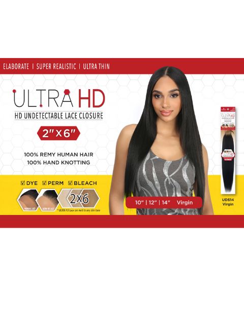 Harlem 125 100% Human Hair 2x6 HD Undetectable Lace Closure -STRAIGHT (UDS) *SALE