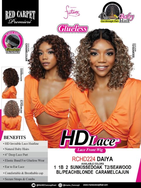 Mane Concept Red Carpet 4" Deep Part HD Lace Front Wig - RCHD224 DAIYA