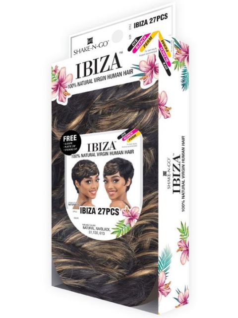 Shake N Go Ibiza 100% Natural Human Hair Weaves + 5" Circle Closure- IBIZA 27PCS