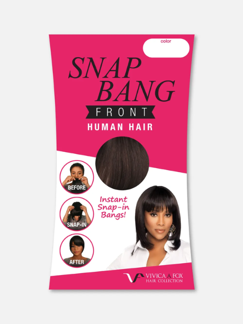 Vivica A Fox Human Hair Snap Bang Hair Piece - FRONT