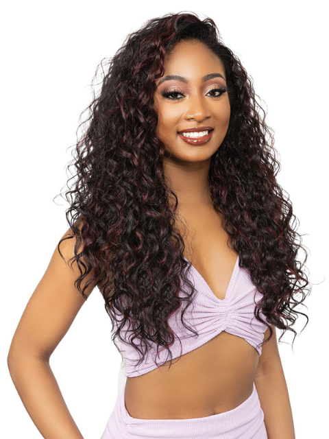 Janet Collection Remy Illusion 100% Human Hair Mix Easy N Swift Half Wig - WACO