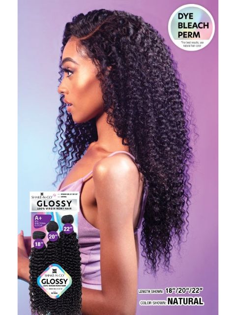 Shake N Go Glossy 100% Virgin Remy Hair SPANISH CURL 3pcs