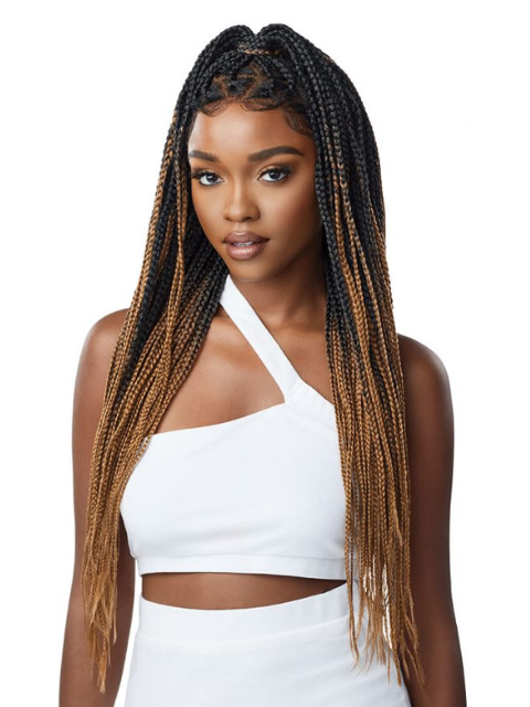 Outre Pre-Braided 13x4 Glueless HD Lace Frontal Wig - KNOTLESS TRIANGLE PART BRAIDS (Special Sale)