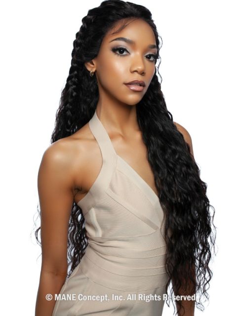 Mane Concept 100% Unprocessed Human Hair Trill 13x4 HD Glueless Lace Wig - TRE2122 DEEP WAVE 32"