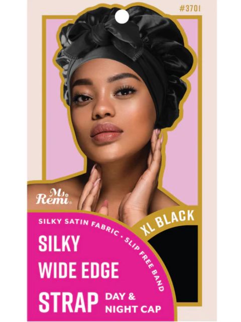 Ms. Remi Silky Wide Edge Strap Day & Night Cap, XL #3702 (Black, Pink, Beige, Blush, Purple)